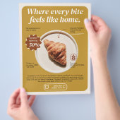 Minimalistische bakkerijflyer flyer (Hand)