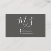 Minimalistische bakkerscake whisk Logo bakkerij Visitekaartje (Achterkant)