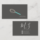 Minimalistische bakkerscake whisk Logo bakkerij Visitekaartje (Voorkant / Achterkant)