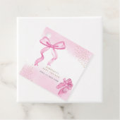 Minimalistische Ballerina Shoes Bow Baby shower Bedankjes Labels (In situ)