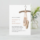 Minimalistische balletschoenen Ballerina 6-jarige Kaart (Staand voorkant)