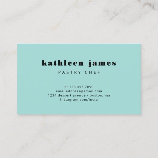 Minimalistische Balloon Whisk Chef Visitekaartje (Achterkant)