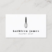 Minimalistische Balloon Whisk Chef Visitekaartje (Voorkant)