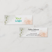 Minimalistische Bamboe Floral Style Mini Visitekaartje (Voorkant / Achterkant)