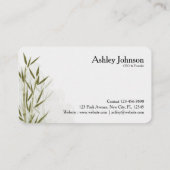 Minimalistische Bamboe Floral Style Visitekaartje (Achterkant)
