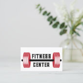 Minimalistische Barbell Fitness Personal Trainer Visitekaartje (Staand voorkant)