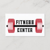 Minimalistische Barbell Fitness Personal Trainer Visitekaartje (Voorkant)