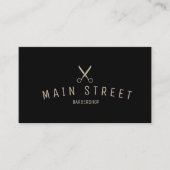 Minimalistische Barber Schaar Visitekaartje (Voorkant)