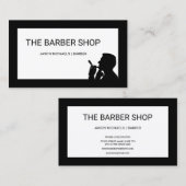 Minimalistische Barbershop Plain en eenvoudige Man Visitekaartje (Voorkant / Achterkant)