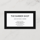 Minimalistische Barbershop Plain en eenvoudige Man Visitekaartje (Achterkant)