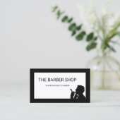 Minimalistische Barbershop Plain en eenvoudige Man Visitekaartje (Staand voorkant)