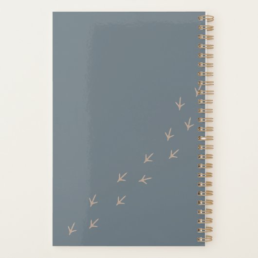 Minimalistische Barnyard Waterverf Chicken Planner (Achterkant)