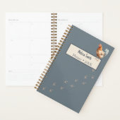 Minimalistische Barnyard Waterverf Chicken Planner (Display)