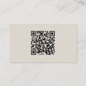 Minimalistische Basic Black Cream Professionele Fo Visitekaartje (Achterkant)