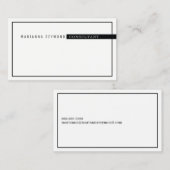 Minimalistische Basic Consultant, Elegant Wit Visitekaartje (Voorkant / Achterkant)