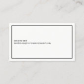 Minimalistische Basic Consultant, Elegant Wit Visitekaartje (Achterkant)