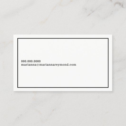 Minimalistische Basic Consultant, Elegant Wit Visitekaartje (Achterkant)