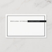 Minimalistische Basic Consultant, Elegant Wit Visitekaartje (Voorkant)