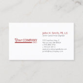 Minimalistische Basic Professional Rood, Wit Visitekaartje (Voorkant)