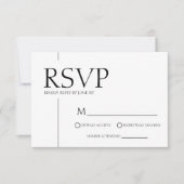 Minimalistische Basic Simple Wedding RSVP-Kaart RSVP Kaartje (Voorkant)
