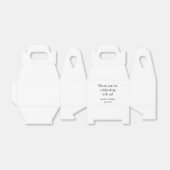 Minimalistische Basic White Elegant Wedding Dank u Bedankdoosjes (Uitgevouwen)