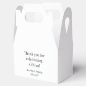 Minimalistische Basic White Elegant Wedding Dank u Bedankdoosjes (Geopend)