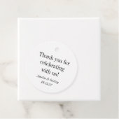 Minimalistische Basic White Elegant Wedding Dank u Bedankjes Labels (In situ)