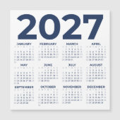 Minimalistische Basis Navy Blauwe 2027 Magnetische (Voorkant)