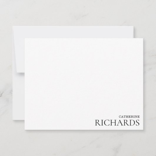 Minimalistische basistunnel notitiekaartje (Voorkant)