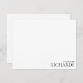 Minimalistische basistunnel notitiekaartje (Voorkant / Achterkant)