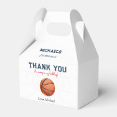 Minimalistische Basketbal Gable geschenkdoos Bedankdoosjes (Voorkant Zijde)