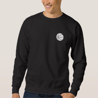 Minimalistische basketbal lijnkunst op uniseks cre trui