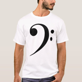 Minimalistische Baskleutel Muzieksymbool Muzikant T-shirt