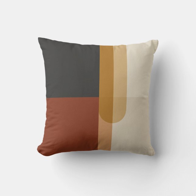 Minimalistische Bauhaus kussen – Abstract kleurblo (Voorkant)