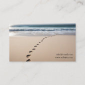 Minimalistische Beach Scene Massage Therapie Visitekaartje (Achterkant)