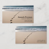 Minimalistische Beach Scene Massage Therapie Visitekaartje (Voorkant / Achterkant)