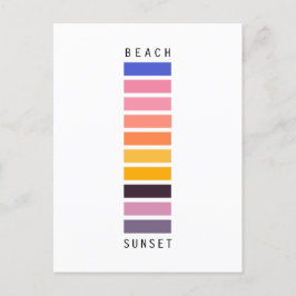 Minimalistische Beach Sunset Florida Nieuw Home Aankondigingskaart