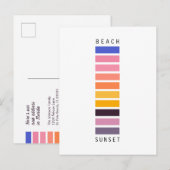 Minimalistische Beach Sunset Florida Nieuw Home Aankondigingskaart (Voorkant / Achterkant)