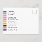 Minimalistische Beach Sunset Florida Nieuw Home Aankondigingskaart (Achterkant)