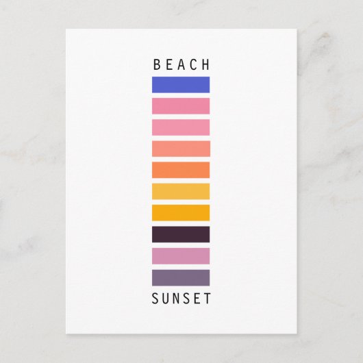Minimalistische Beach Sunset Florida Nieuw Home Aankondigingskaart (Voorkant)