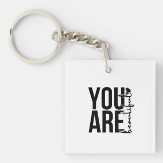 Minimalistische “Beautiful” typografie ontwerp – Z Sleutelhanger