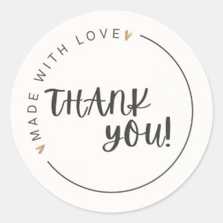 Minimalistische bedank sticker