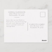 Minimalistische bedankfoto briefkaart (Achterkant)