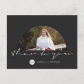 Minimalistische bedankje foto briefkaart (Voorkant)