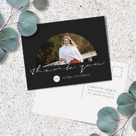 Minimalistische bedankje foto briefkaart