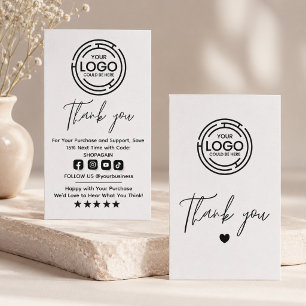 Minimalistische Bedankjes voor Aankoop Hangtags Visitekaartje