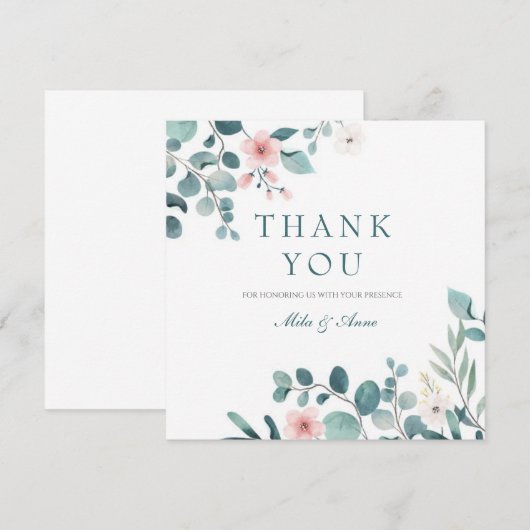 minimalistische bedankkaart notitiekaartje (Voorkant / Achterkant)