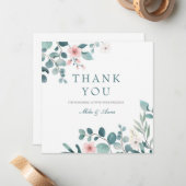 minimalistische bedankkaart notitiekaartje (Voorkant / Achterkant in situ)