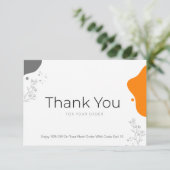 Minimalistische bedankkaart voor kleine bedrijven  (Staand voorkant)