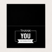 Minimalistische bedankkaart voor zakelijk gebruik visitekaartje (Buitenkant ongevouwen)